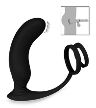 Laden Sie das Bild in den Galerie-Viewer, Vibrierender Prostatastimulator mit Cockring Lanco