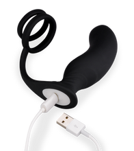Laden Sie das Bild in den Galerie-Viewer, Vibrierender Prostatastimulator mit Cockring Lanco