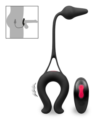 Vibro-Penisring mit Analplug Lucifer