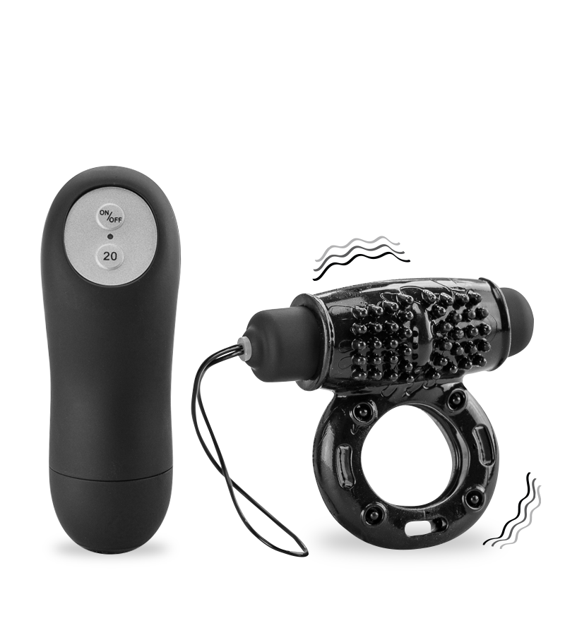 Vibro-Penisring mit Fernbedienung und 20 Vibrationsstufen