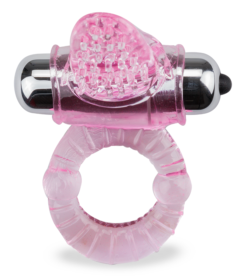 Vibro-Penisring mit genoppter Zunge