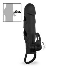 Laden Sie das Bild in den Galerie-Viewer, Vibro-Sleeve aus Silikon mit Rabbit-Reizer