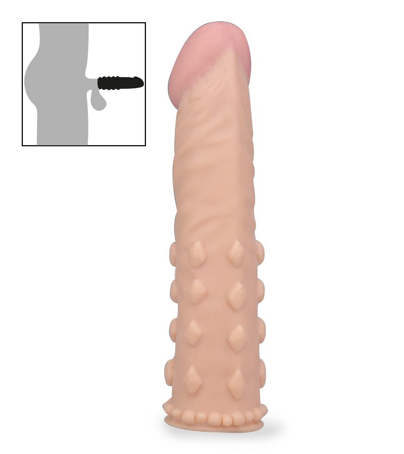 XL-Penishülle mit Lustnoppen