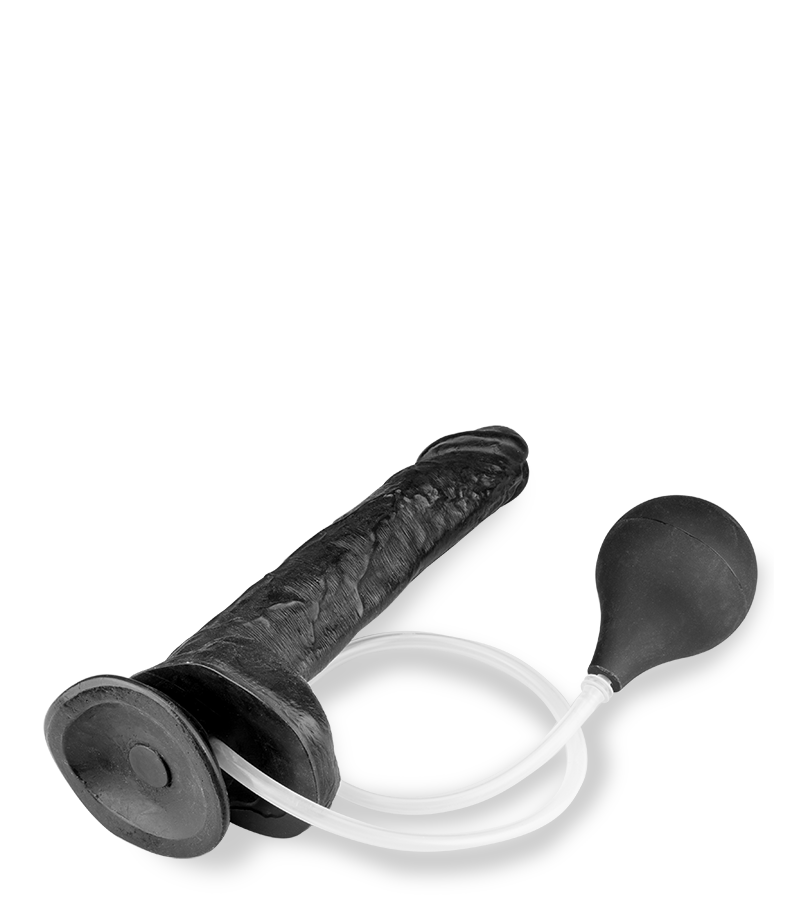 XL-Saugnapfdildo mit Spritzfunktion