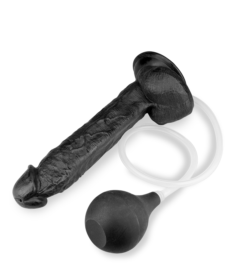 XL-Saugnapfdildo mit Spritzfunktion